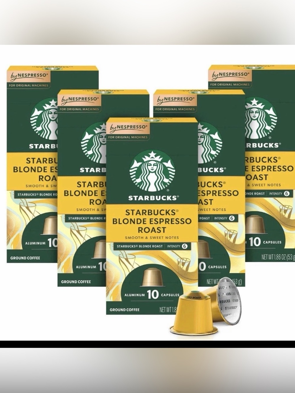 Starbucks by Nespresso Original Line Blonde Roast Espresso 50-count Espresso Pod